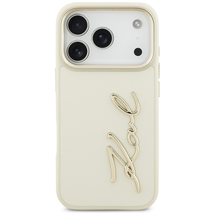 Etui Karl Lagerfeld Karl Script Logo do  iPhone 17 Pro beżowy