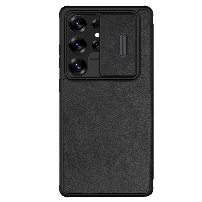 Etui z klapką Nillkin Qin Pro Leather Case Samsung S25 ULTRA, BLACK / CZARNY
