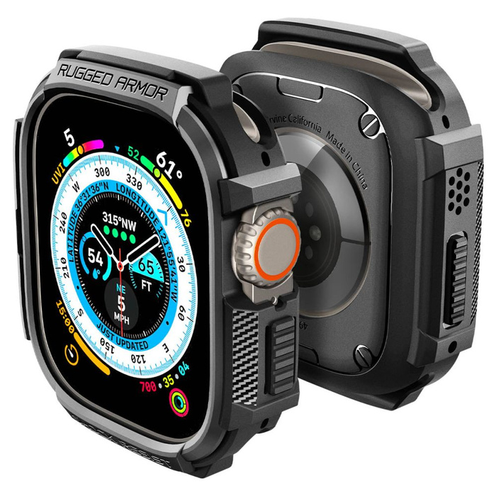 Etui Spigen Rugged Armor Apple Watch Ultra 49mm Ultra 2 Czarne