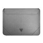 Etui GUESS Laptop 16 Sleeve Saffiano Triangle Logo Srebrny Case