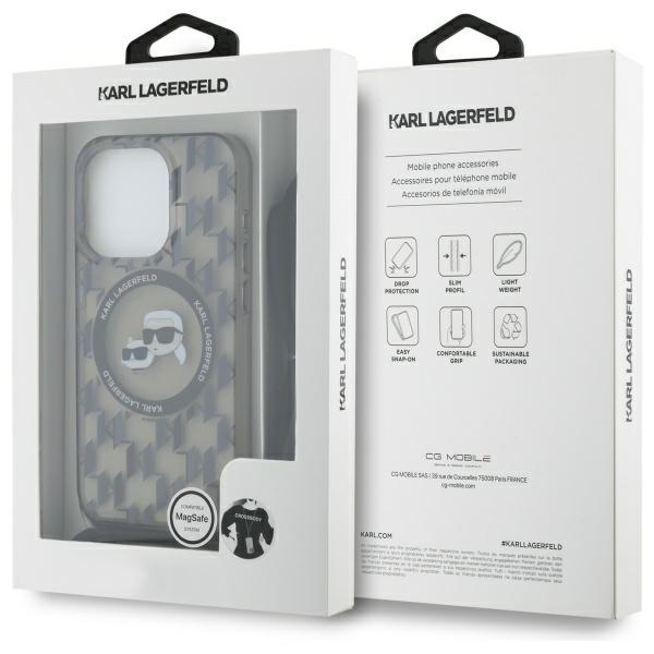 Etui Karl Lagerfeld iPhone 16 Pro Max 6.9" czarny/black hardcase IML Crossbody Monogram Karl & Choupette Head MagSafe