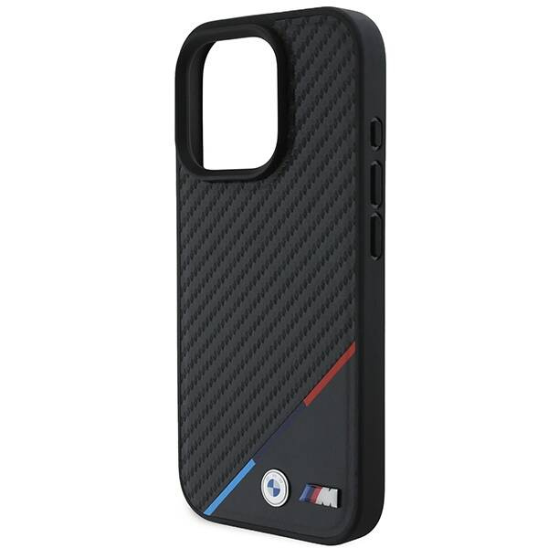 Etui BMW iPhone 16 Pro 6.3" czarny/black hardcase M Carbon Tricolor Line MagSafe