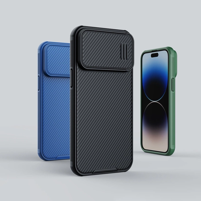 Etui Nillkin CamShield S Case etui iPhone 14 Pro Max pancerny pokrowiec osłona na aparat zielone