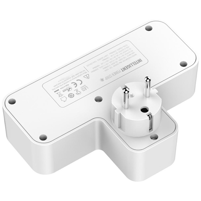 Listwa zasilająca Beline                 z podświetleniem LED 2xUSB-A/USB-C/2xAC biały