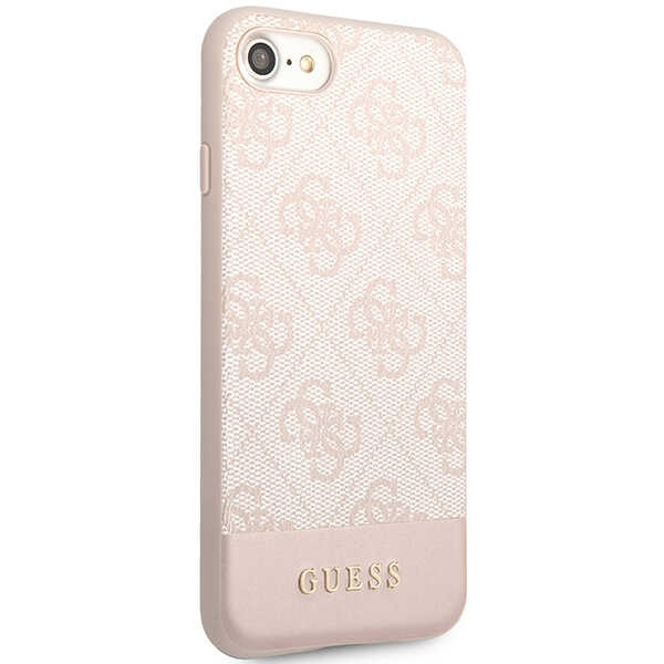 Etui Guess GUHCI8G4GLPI iPhone 7/8/SE 2020/ 2022 różowy/pink hard case 4G Stripe Collection Case