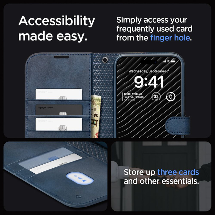 Etui Spigen Wallet ”s” Pro Iphone 15 Pro Max Navy