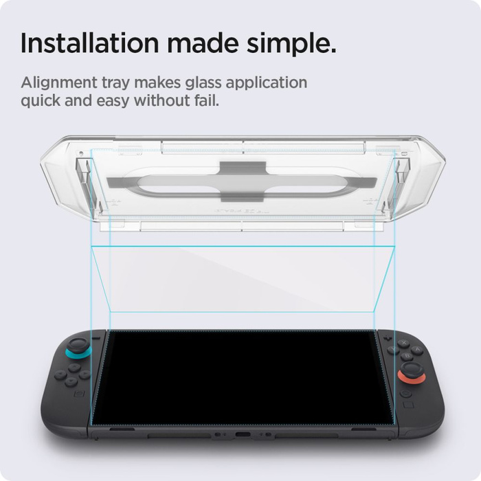 SZKŁO HARTOWANE SPIGEN NINTENDO SWITCH 2 GLAS.TR ”EZ FIT” 2-PACK CLEAR