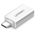 Adapter UGREEN USB-A 3.0 Do USB-C 3.1 Biały