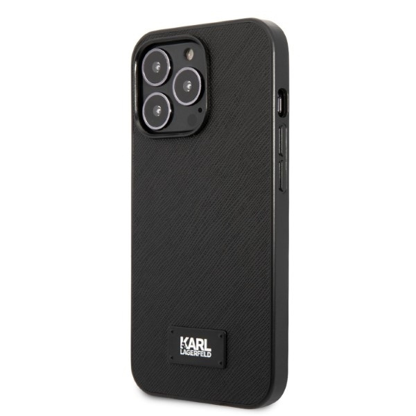 Etui Karl Lagerfeld iPhone 13 Pro / 13 6,1" Hardcase Czarny/black Saffiano Plaque Case