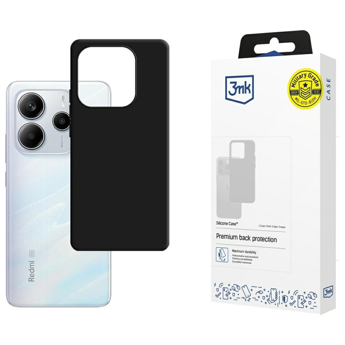 Etui 3MK Silicone Case do Xiaomi Redmi   Note 14 5G czarny