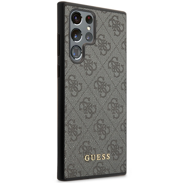 Etui Guess GUHCS23LG4GFGR S23 Ultra S918 szary/grey hardcase 4G Metal Gold Logo Case
