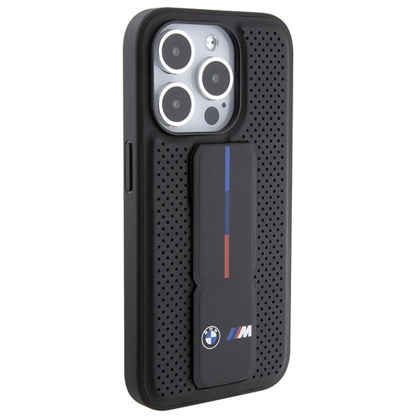 Etui Bmw Bmhcp15lgspprk Iphone 15 Pro 6.1" Czarny/black Hardcase Grip Stand Smooth & Perforated Case