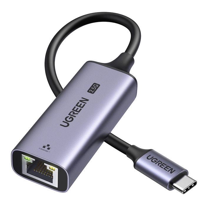Adapter Ethernet UGREEN CM648, USB-C do RJ45, 2.5G (czarny)