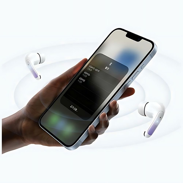 USAMS Słuchawki Bluetooth 5.3 TWS X-don series ENC bezprzewodowe fioletowy gradient/purple blue BHUENCXD04 (US-XD19)