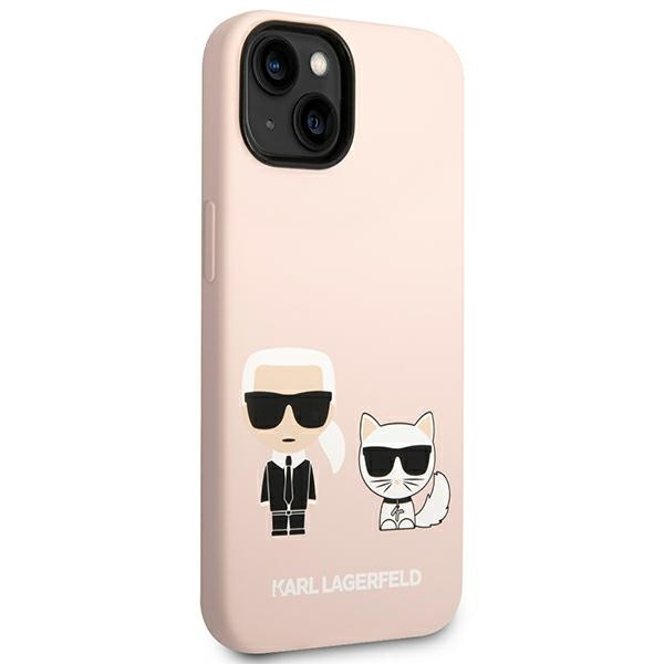 Etui KARL LAGERFELD Apple iPhone 14 Plus Silicone Karl & Choupette Magsafe Jasnoróżowy Hardcase