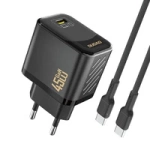 Ładowarka sieciowa Dudao A28C 45W GaN + kabel USB-C - czarna