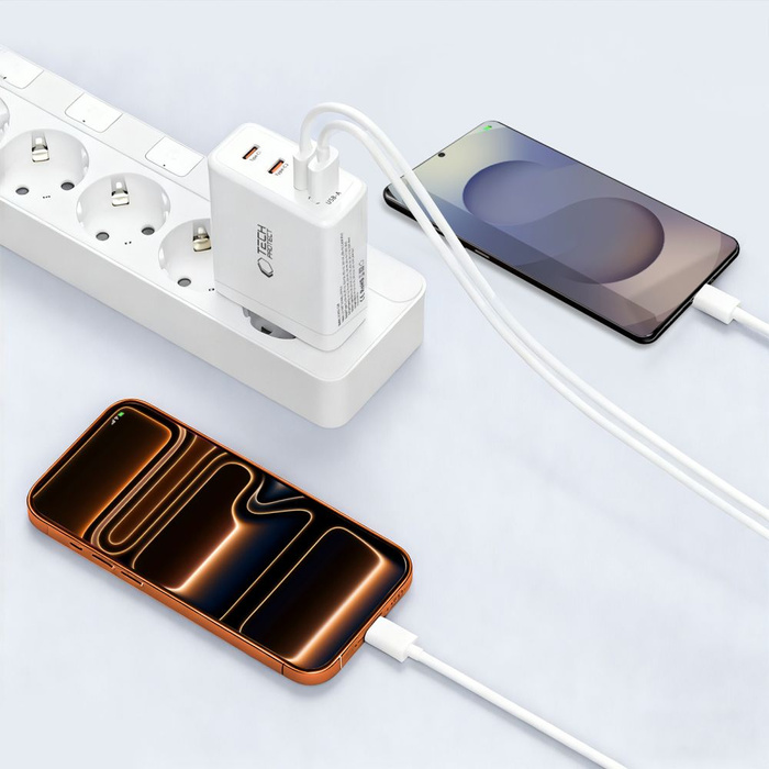 TECH-PROTECT NC140W-GAN 4-PORT NETWORK CHARGER PD 140W / QC3.0 WHITE