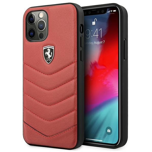 Etui FERRARI Apple iPhone 12 12 Pro Off Track Quilted Czerwony Hardcase