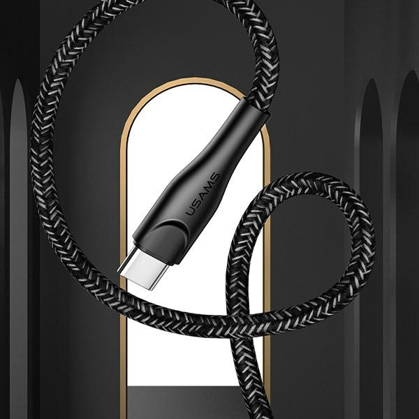 USAMS Kabel pleciony U41 USB-C Fast Charge 3m czerwony/red SJ398USB02 (US-SJ398)