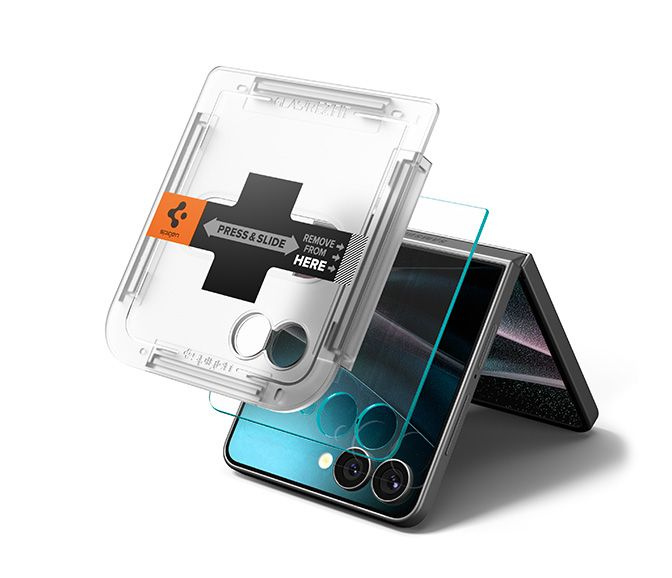 SZKŁO HARTOWANE SPIGEN SAMSUNG GALAXY Z FLIP 7 GLAS.TR ”EZ FIT” HD CLEAR
