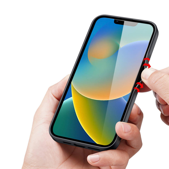 Dux Ducis Fino etui pokrowiec pokryty nylonowym materiałem iPhone 14 Max czarny