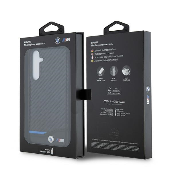 Etui BMW BMHCSA5522NBCK A55 A556 czarny/black Leather Carbon