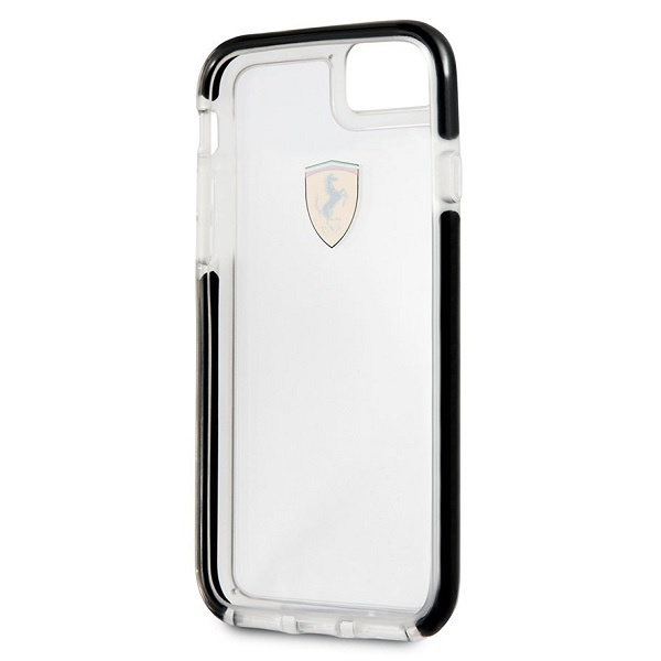 Etui FERRARI Apple iPhone 7 8 Shockproof Bezbarwny Czarny Case