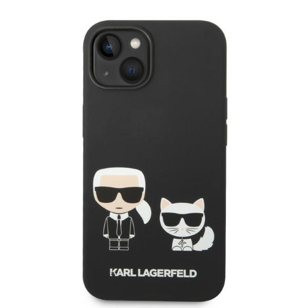 Etui KARL LAGERFELD Apple iPhone 14 Plus Liquid Silicone Karl & Choupette Magsafe Czarny Hardcase
