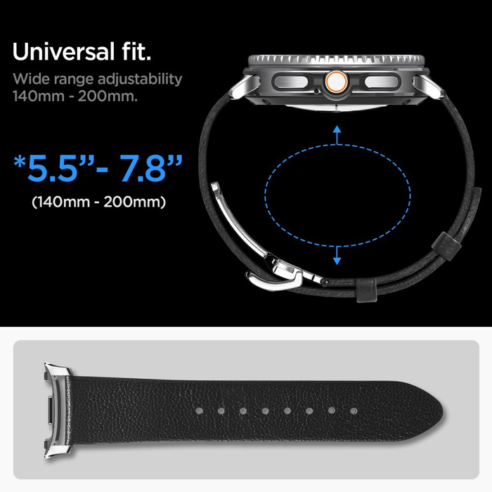 PASEK SPIGEN SAMSUNG GALAXY WATCH 8 / CLASSIC (40 / 44 / 46 MM) ENZO BLACK