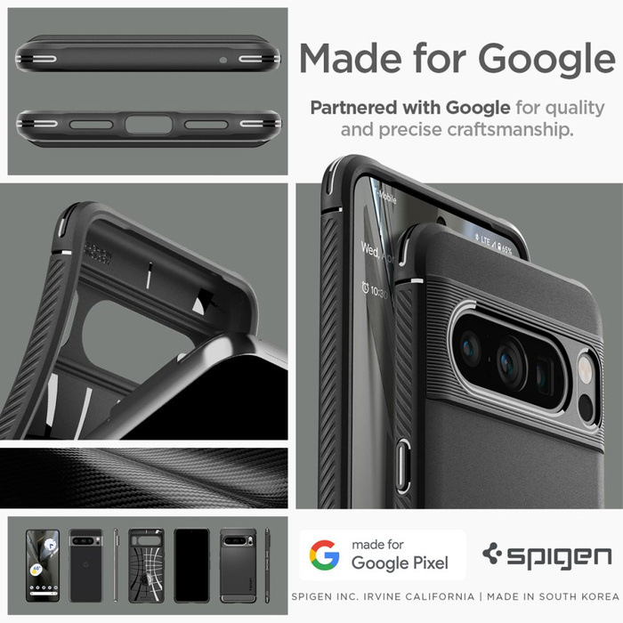 Etui Spigen Rugged Armor Google Pixel 8 Pro Matte Black Case