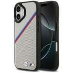 Etui BMW M Tricolor Metal Logo MagSafe   do iPhone 17 szary