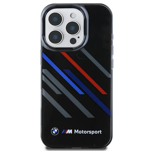 ETUI BMW iPhone 16 Pro 6.3" czarny/black hardcase Motosport IML Random Stripes