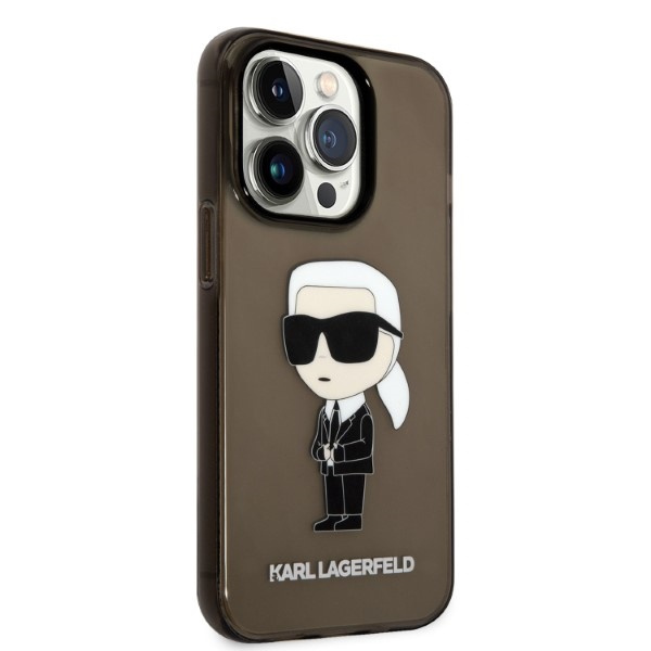 Etui KARL LAGERFELD Apple iPhone 14 Pro Max Ikonik Karl Lagerfeld Czarny Hardcase