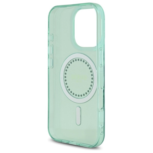 Etui Guess iPhone 16 Pro Max 6.9" zielony/green hardcase IML Rhinestones MagSafe