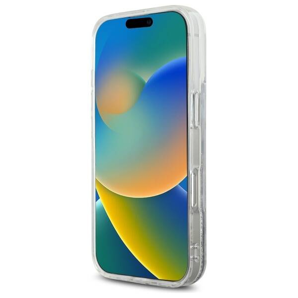 Etui Karl Lagerfeld iPhone 16 Pro 6.3" hardcase transparent Liquid Glitter Choupette Head Magsafe