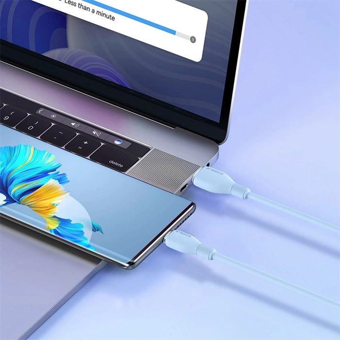 Kabel Baseus Pudding 100W USB-A - USB-C 2m - niebieski