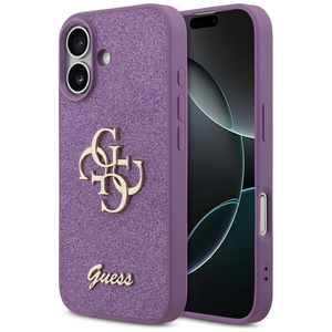 Etui Guess Fixed Glitter Big 4G do       iPhone 17 liliowy