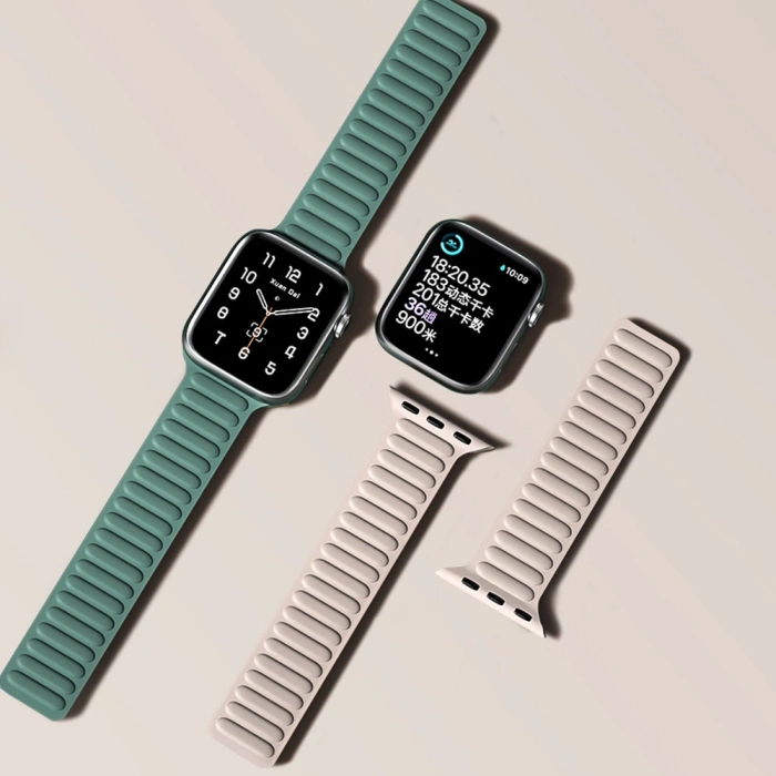 Pasek magnetyczny Magnetic Strap opaska bransoleta do Apple Watch 38 / 40 mm - brązowy