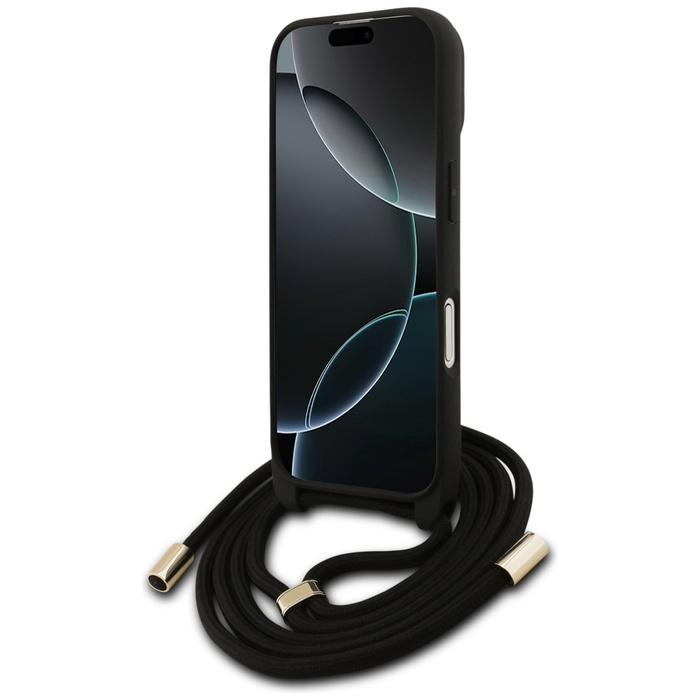 Etui Guess 4G Big Logo Cord Stap         Crossbody do iPhone 17 brązowy