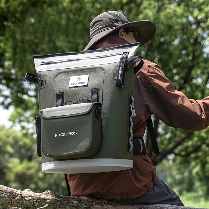 Plecak termiczny Rockbros z izolacją 18l  ergonomiczny - zielony