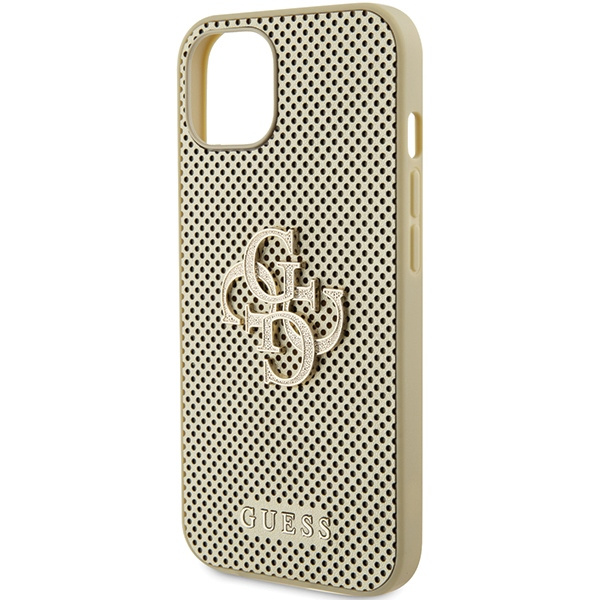 Etui Guess GUHCP15SPSP4LGD iPhone 15 6.1" złoty/gold hardcase Perforated 4G Glitter