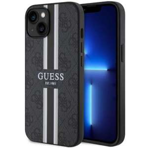Etui Guess GUHMP14MP4RPSK iPhone 14 Plus 6,7" czarny/black hardcase 4G Printed Stripes MagSafe Case