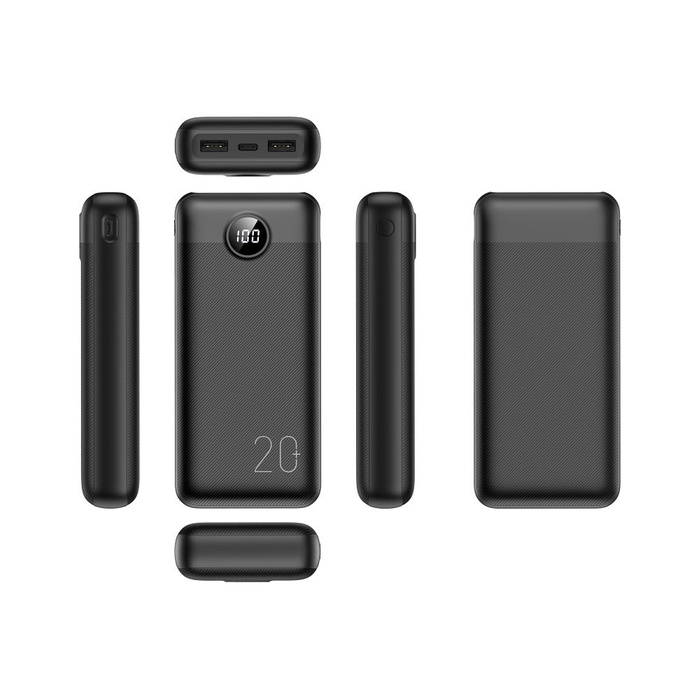 VEGER powerbank 20000 mAh PD QC3.0 2A 20W L20S (VP2039PD / W2039PD) czarny