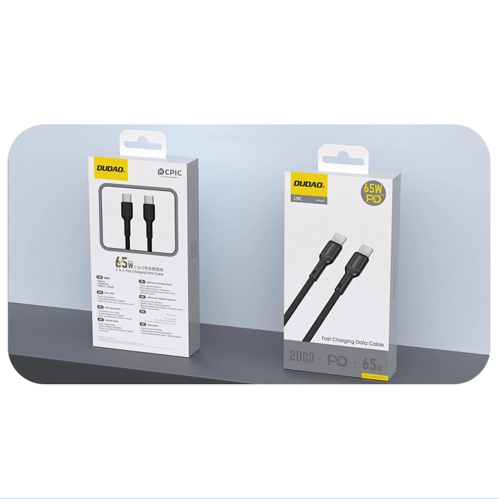 Kabel Dudao L9C 65W USB-C - USB-C 1m - czarny