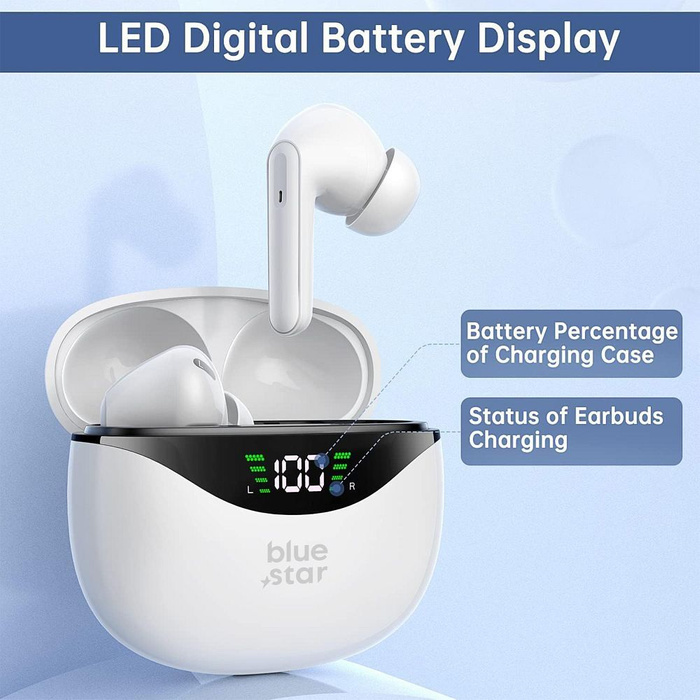 Słuchawki bezprzewodowe douszne Blue Star T60 TWS białe 