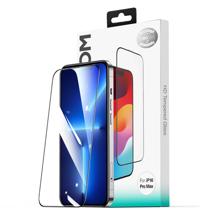 Szkło hartowane Joyroom JR-MLG0277 2.5D HD Dustproof z czarną ramką na iPhone 16 Pro