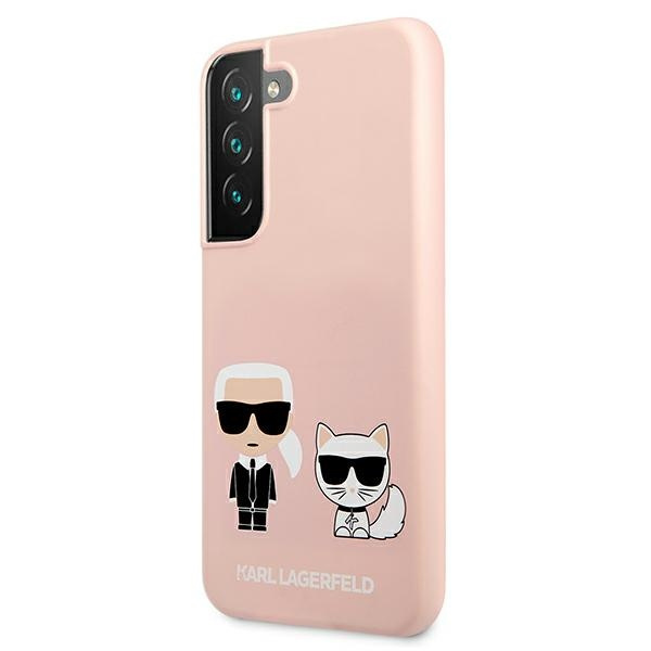 Etui KARL LAGERFELD Samsung Galaxy S22 Plus Silicone Ikonik Karl & Choupette Różowy Hardcase