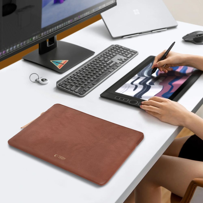 ETUI NA LAPTOPA 1314 TECH-PROTECT FLEECE BRĄZOWE