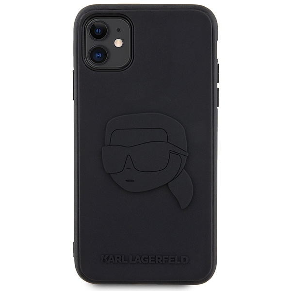 Etui Karl Lagerfeld Klhcn613drknk iPhone 11 / Xr 6.1" Czarny/black Hardcase Rubber Karl Head 3d Case