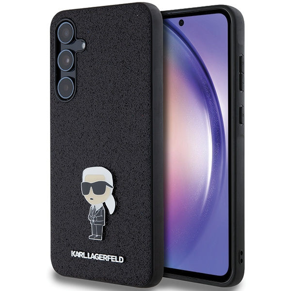 Etui Karl Lagerfeld KLHCSSamsung Galaxy A55GKNPSK Samsung Galaxy A55 Samsung Galaxy A556 czarny/black hardcase Fixed Glitter Ikonik Logo Metal Pin